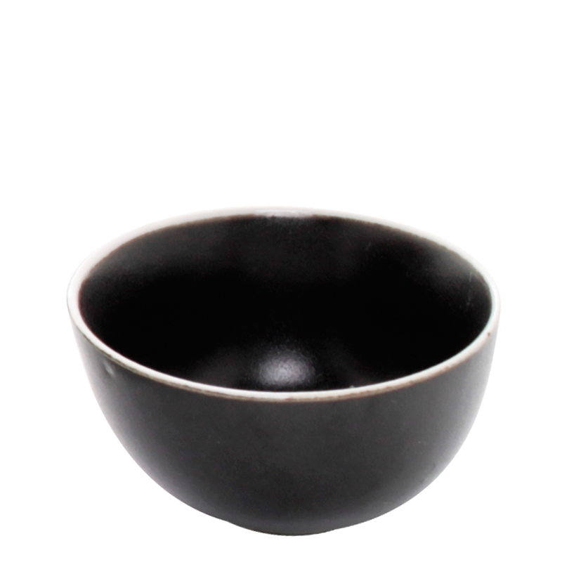 White-Rimmed Carbon Bowl Ø 12 cm H 6 cm 35 cl