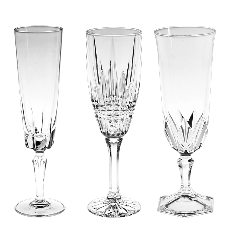 Vintage cristal champagne flute Ø 5-6 cm H 15-19 cm 10-17 cl