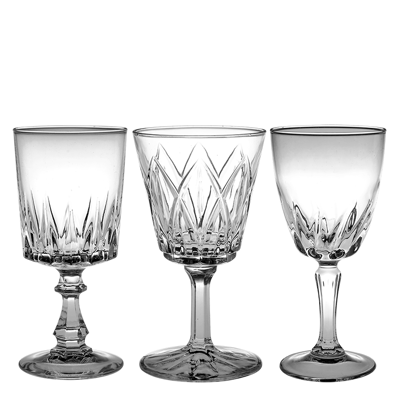 Vintage cristal water glass Ø 7-9 cm H 16-19 cm 20-25 cl