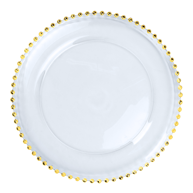 Gold Beaded Charger Plate Ø 32,5 cm