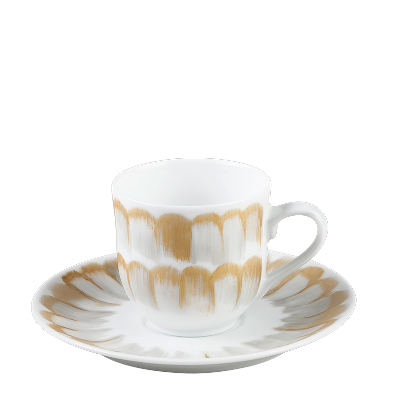 Feather coffee cup and saucer 12 cl