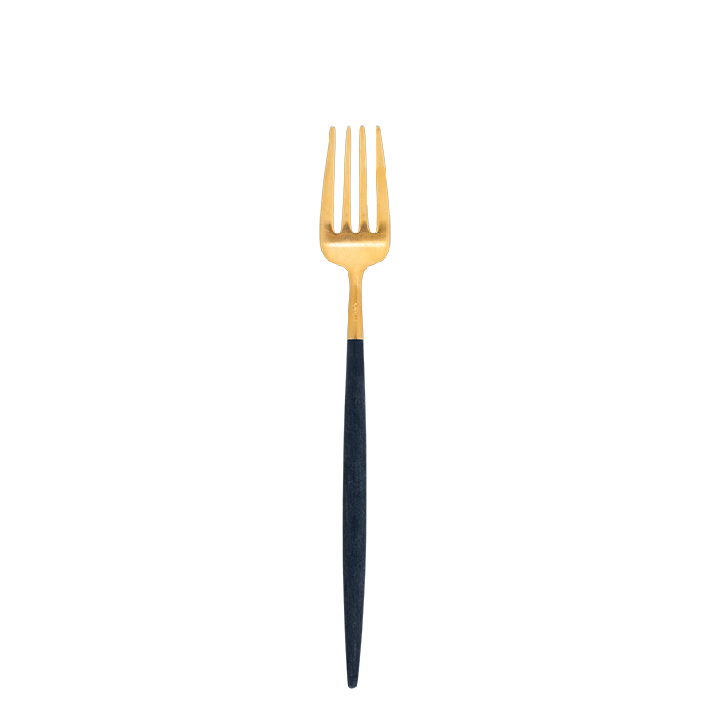 Cutipol blue and gold dessert fork