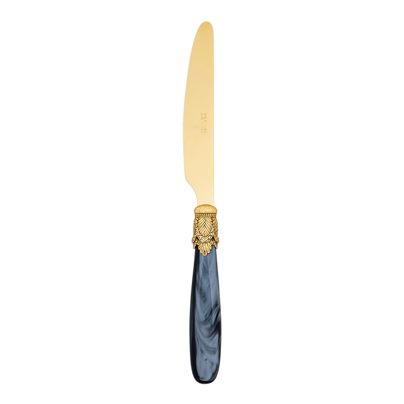 Black and Gold Mother of Pearl Table Knife