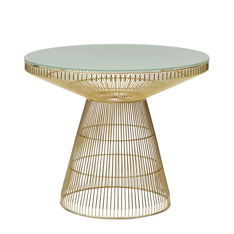 Gianni Café in Gold with White Crystal Top