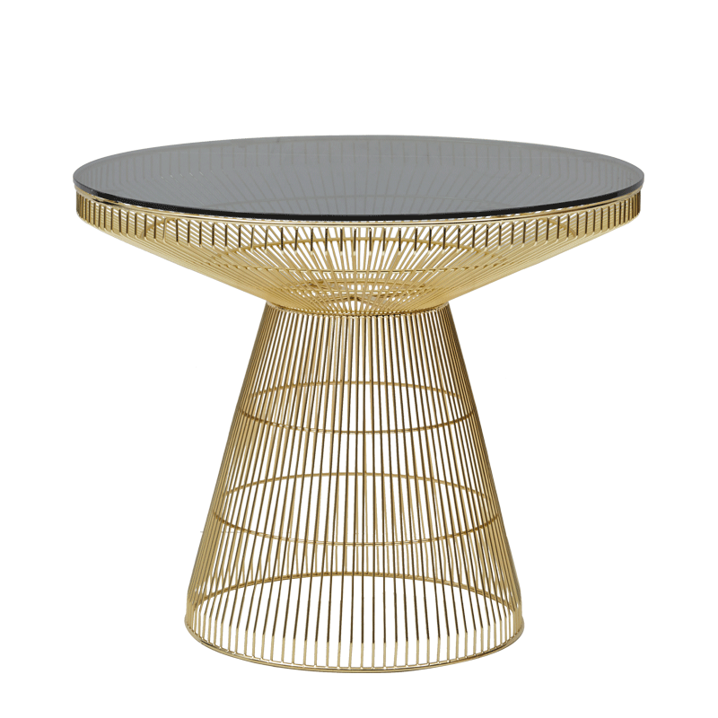 Gianni Café in Gold with Smoked Crystal Top