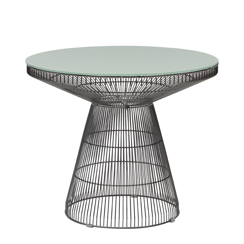 Gianni Café in Gunmetal with White Crystal Top