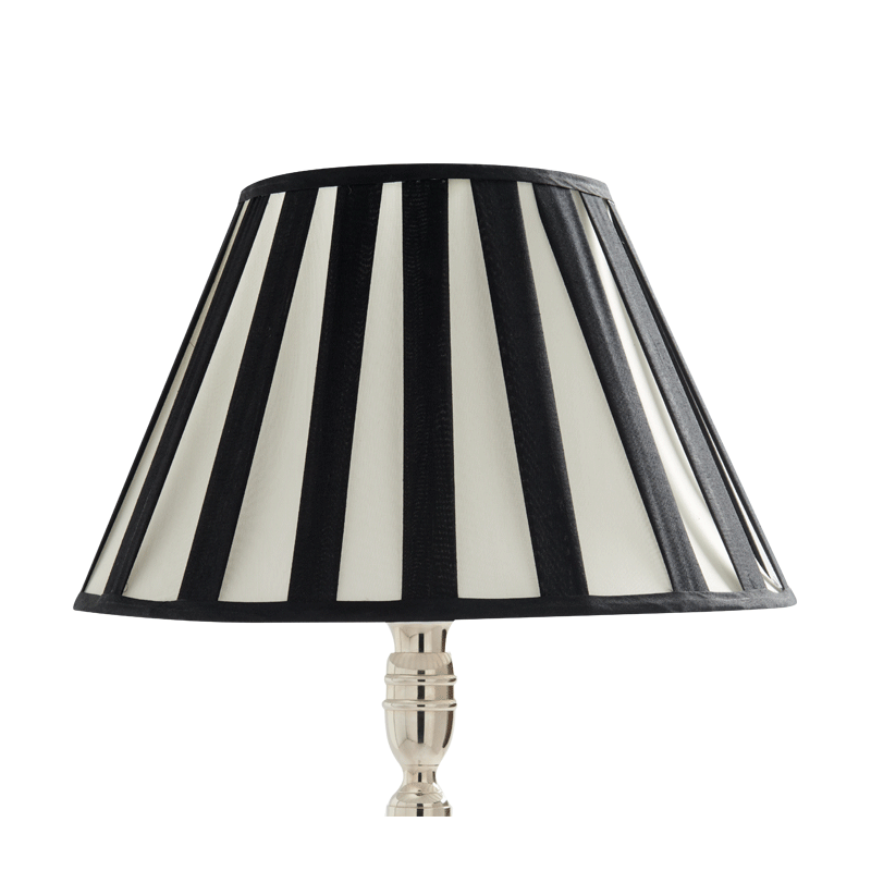 Stripes Lamp Shade Pleated in Black/White 16