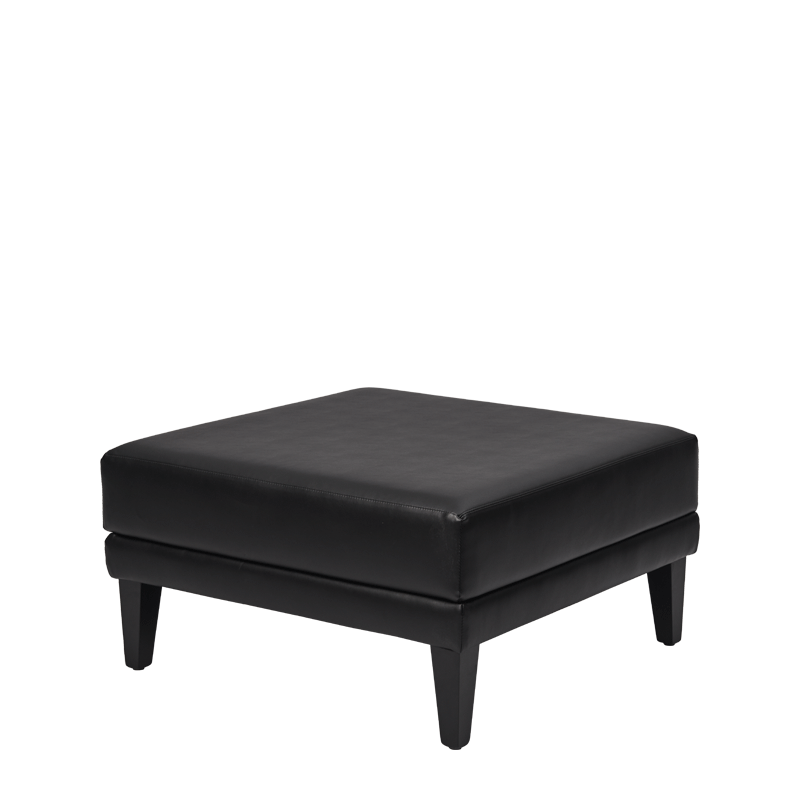 Infinito L Large Square Ottoman in Black
