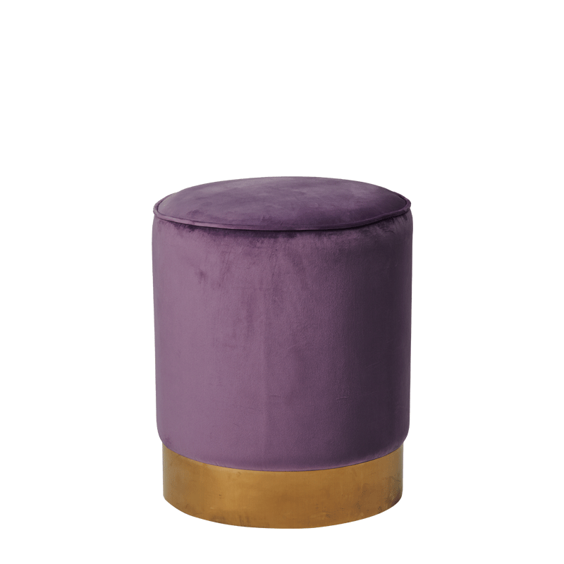 Hollywood Ottoman in Heather Velvet