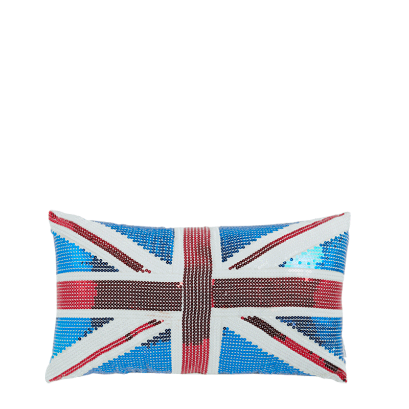 Union Jack Sequined Cushion