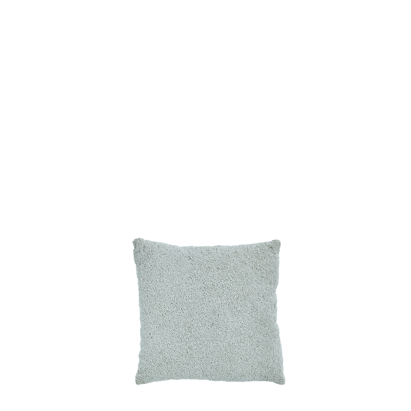 White Silk Cushion with Beads