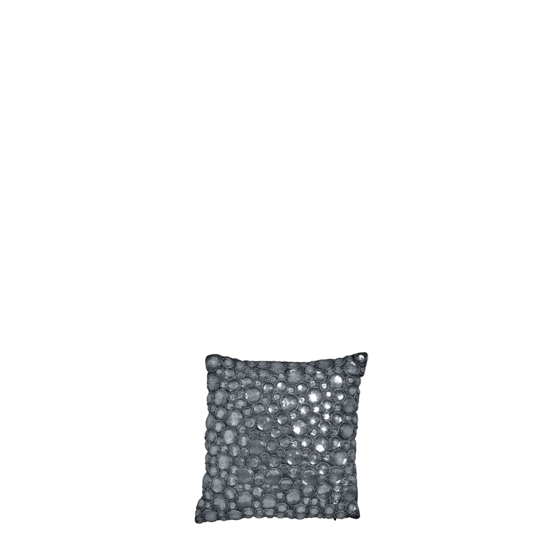 Metallic Satin Cushion with Pebble Print