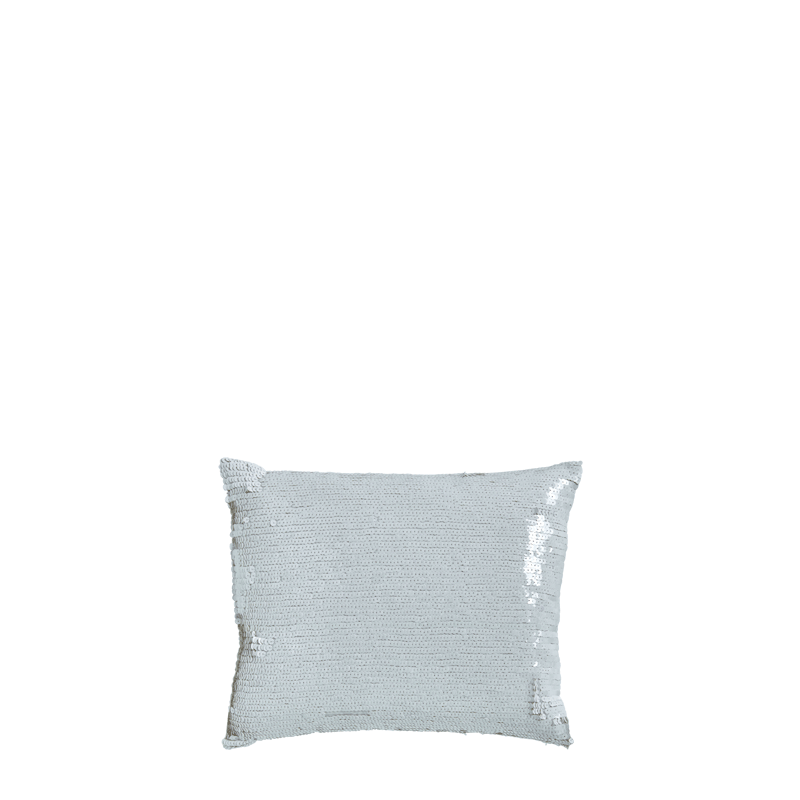 White Sequined Cushion