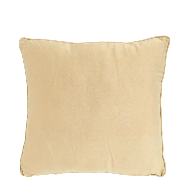Ivory Satin Cushion with Piped Edges