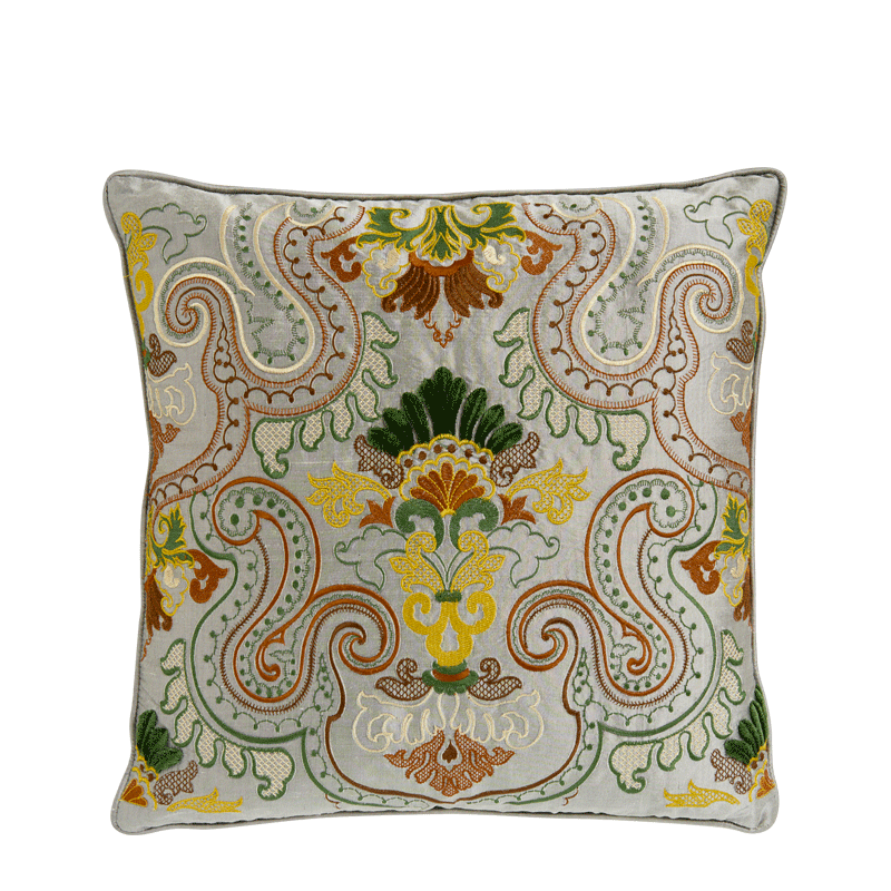 SIlK Embroidered Cushion