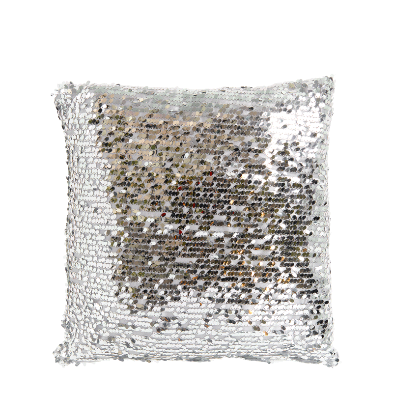 Cushion with Silver Sequins