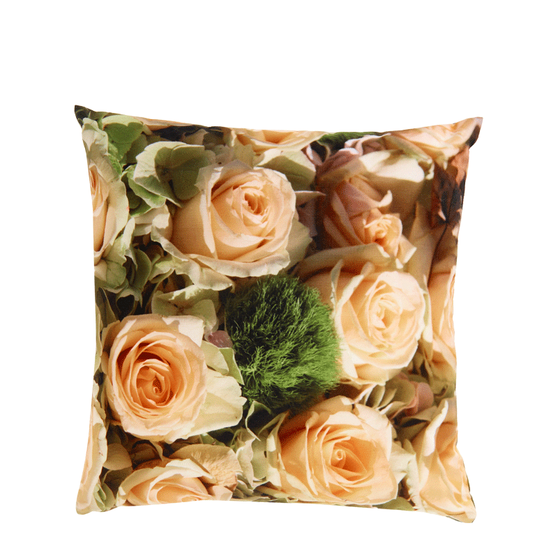 Cushion with Rose Print