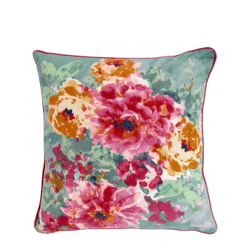Cushion with Spring Floral Print
