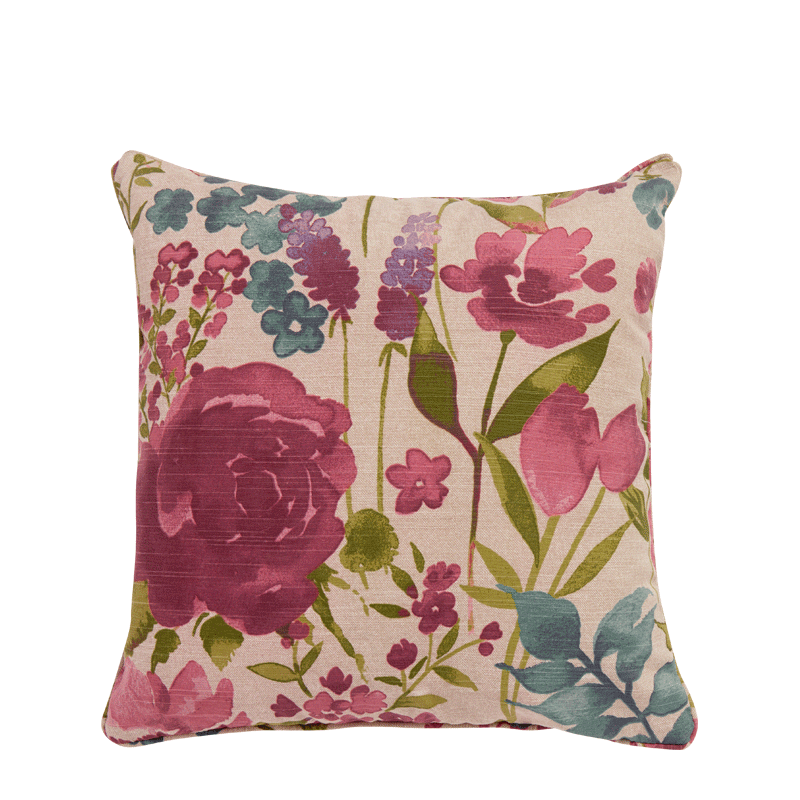 Cushion with Summer Floral Print