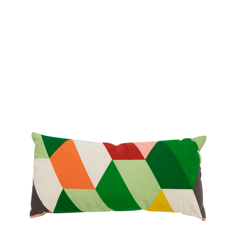 Cushion with Multi-Coloured Geometric Print