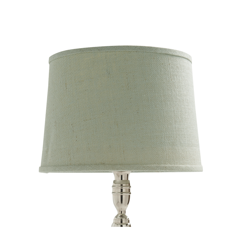 Drum Lamp Shade in Aqua Linen 14