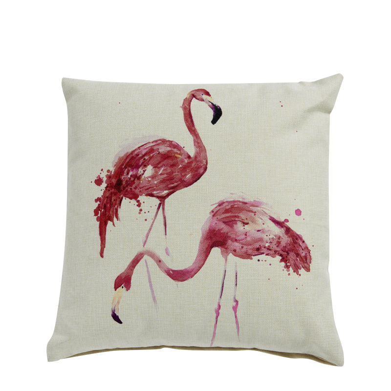 White Flamingos Cushion