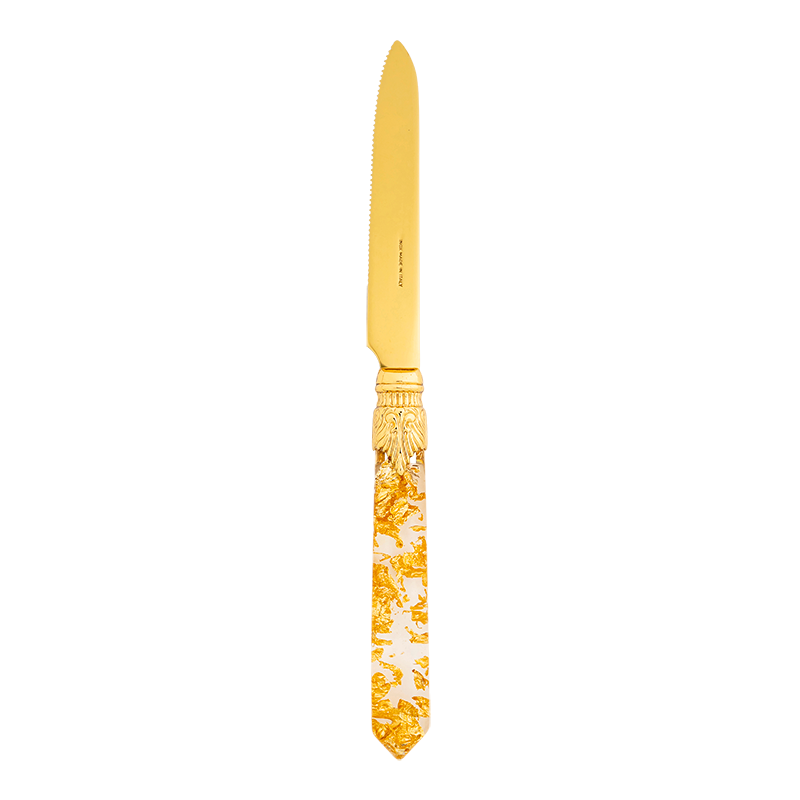 Gold confetti table knife