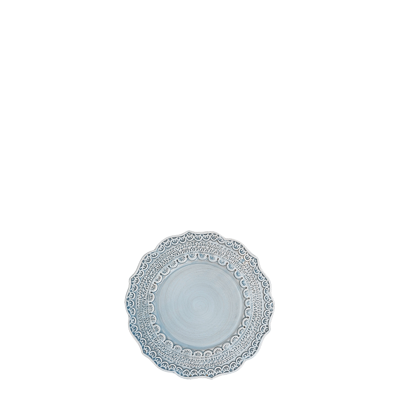 Pastel blue Dentelle bread plate Ø 15 cm