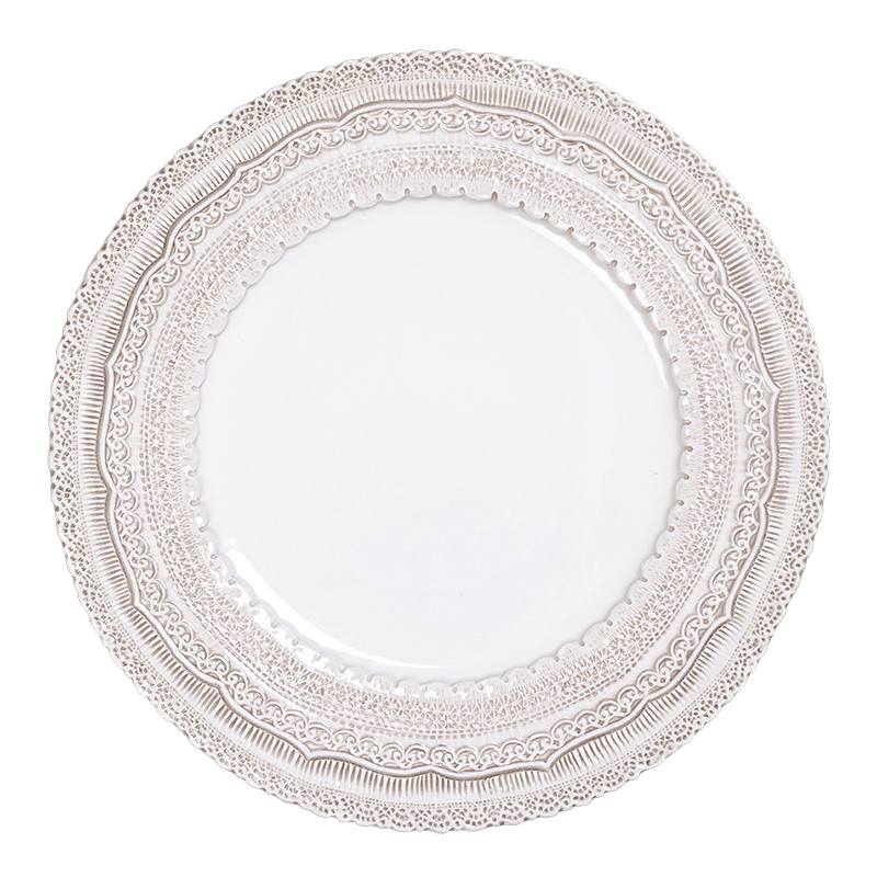 Cream Dentelle presentation plate Ø 33 cm