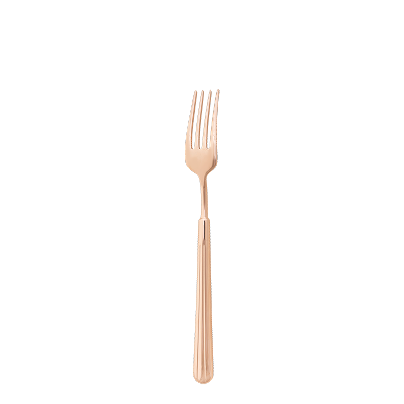 The Aurora Rose Gold dessert fork