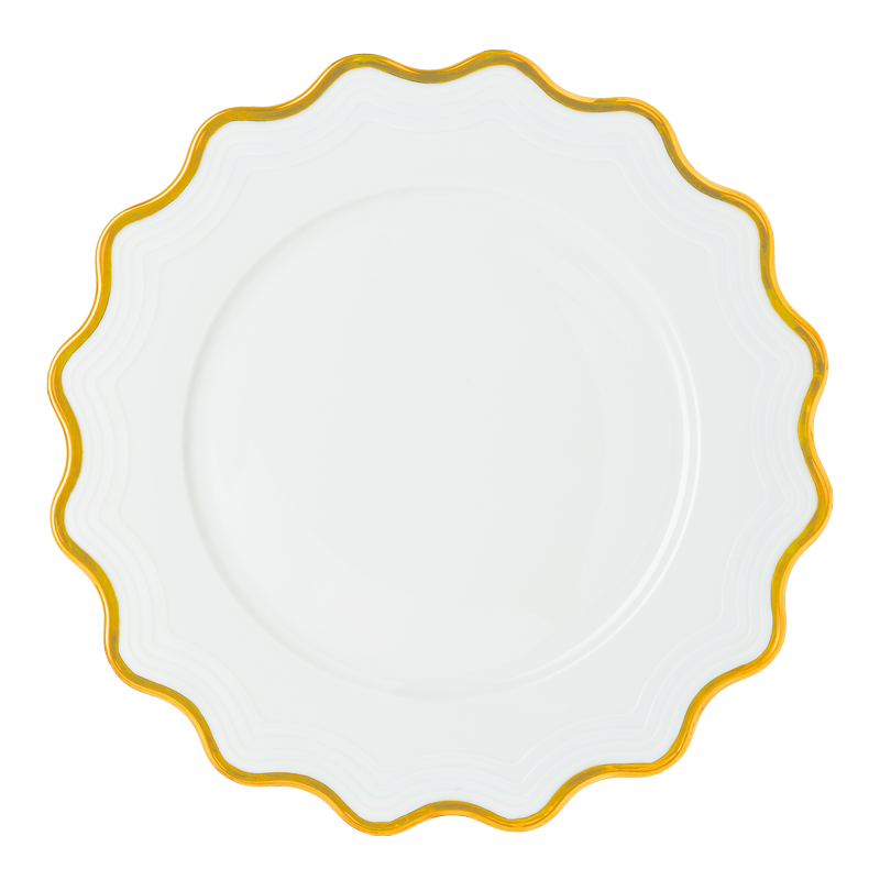 Gold Flower presentation plate Ø 32 cm