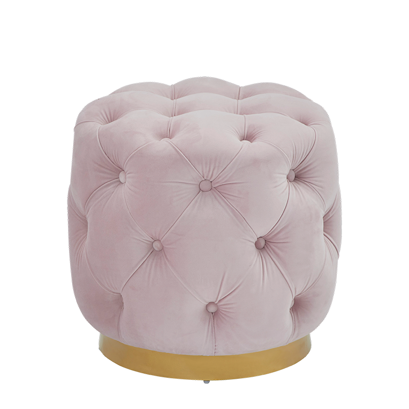 The Primrose Ottoman in Soft Pink
