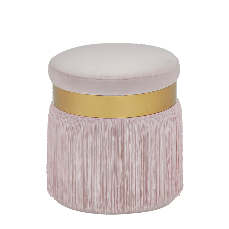 The Chicago Ottoman in Soft Pink