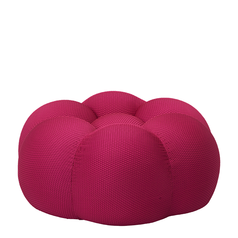 Bubble Ottoman in Raspberry