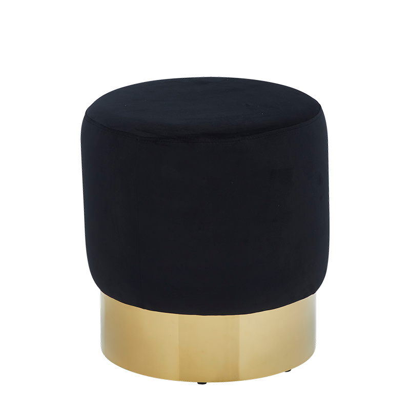 The Pinewood Ottoman in Black