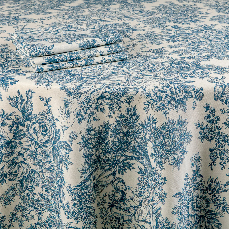 Blue Duveens 335 cm Round Tablecloth