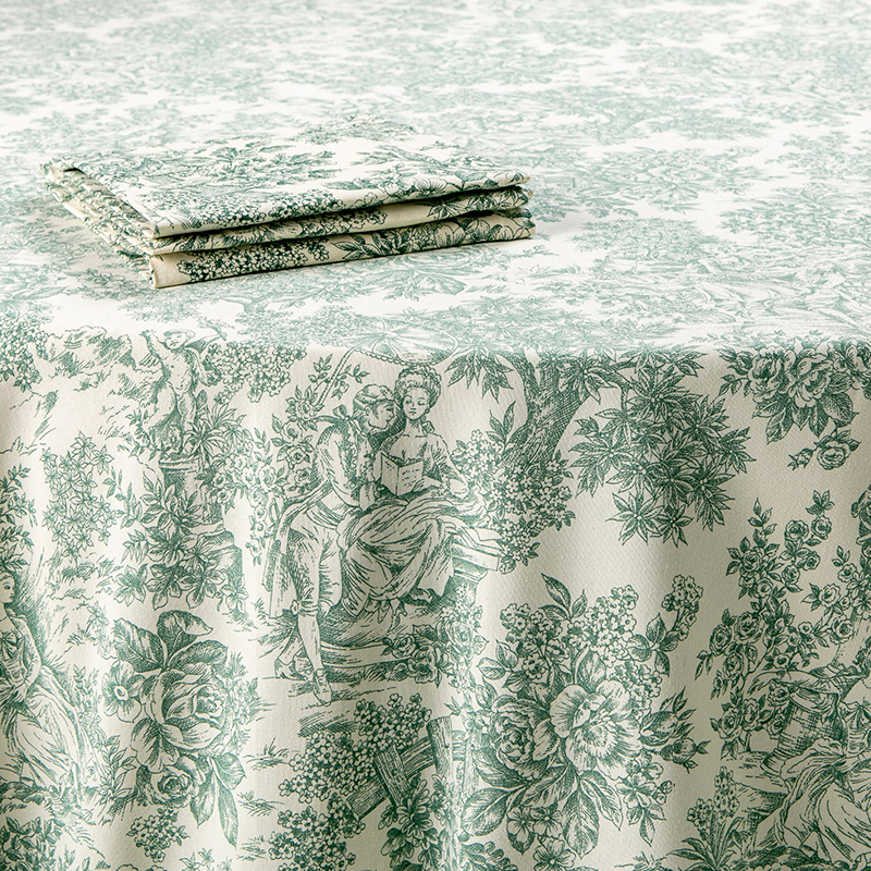 Green Duveens 335 cm Round Tablecloth
