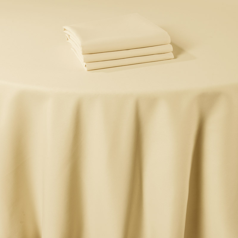 Timeless 330 cm Round Ivory Tablecloth