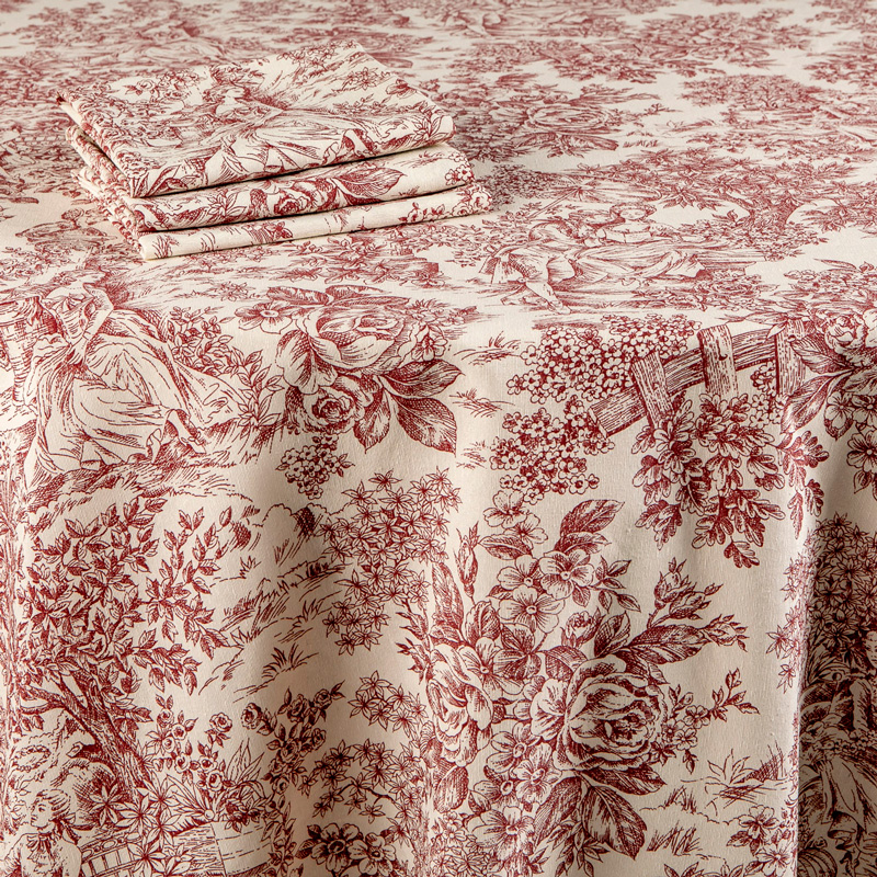 Red Duveens 335 cm Round Tablecloth
