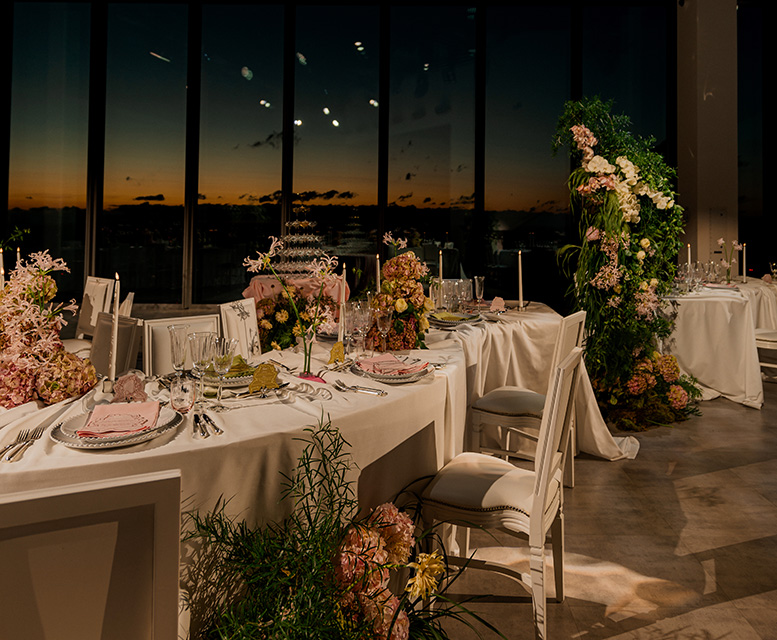 London skyline at dusk