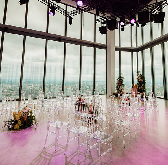 London skyline at dusk