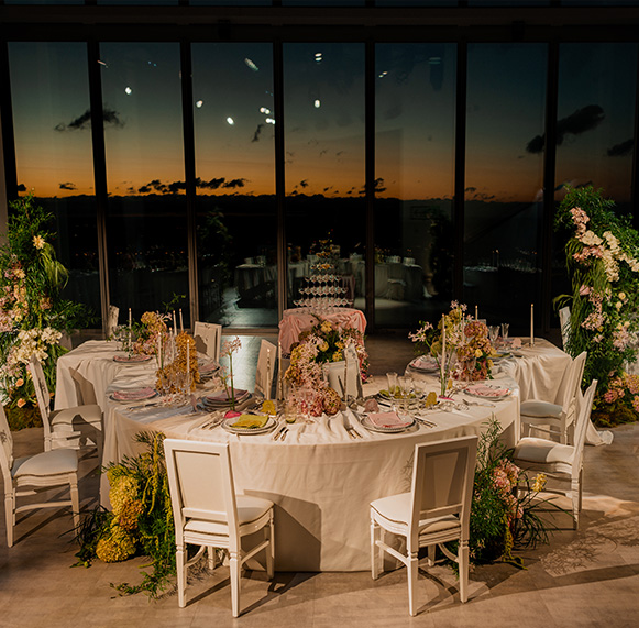 London skyline at dusk