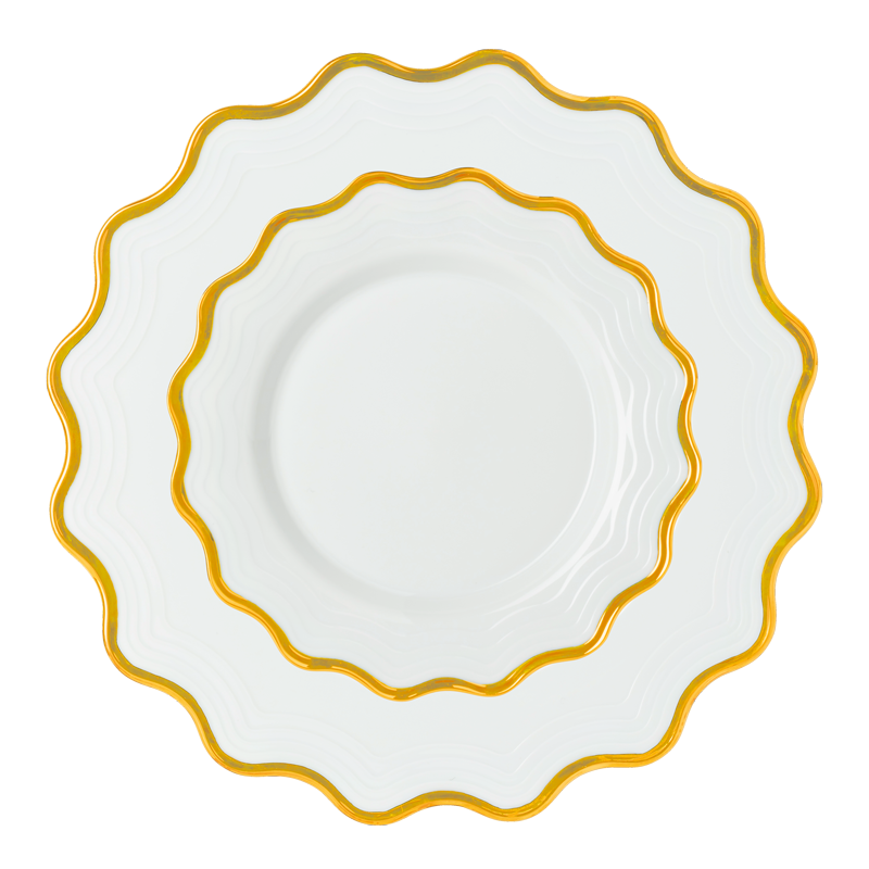 Gold Flower Plates