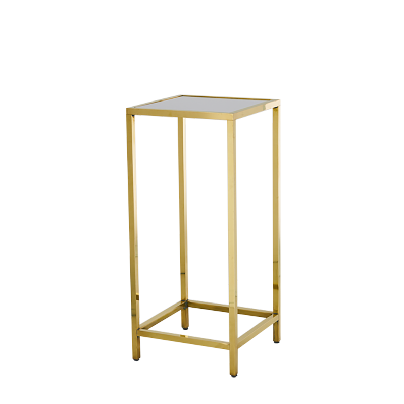 Unico Square Poseur Table with Gold Frame