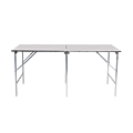 Folding preparation table with adjustable feet 80 x 200 cm H90 cm