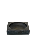Slate square ashtray black 9 x 9 cm