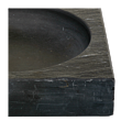 Slate square ashtray black 9 x 9 cm