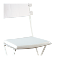 Trocadero White Chair with White Seat Pad and Back