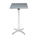 Square Steel Poseur Table Grey 60 X 60 X 111 cm