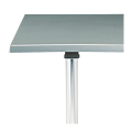 Square Steel Poseur Table Grey 60 X 60 X 111 cm